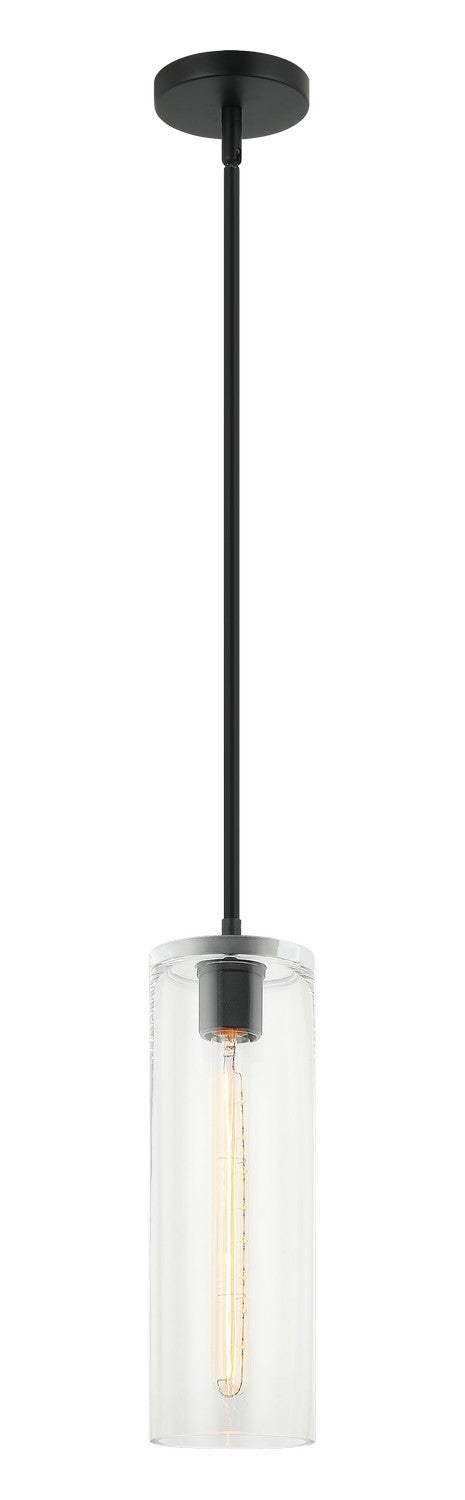 Lincoln One Light Pendant in Matte Black - available from The Lighting Shoppe, trusted by Canadian homeowners