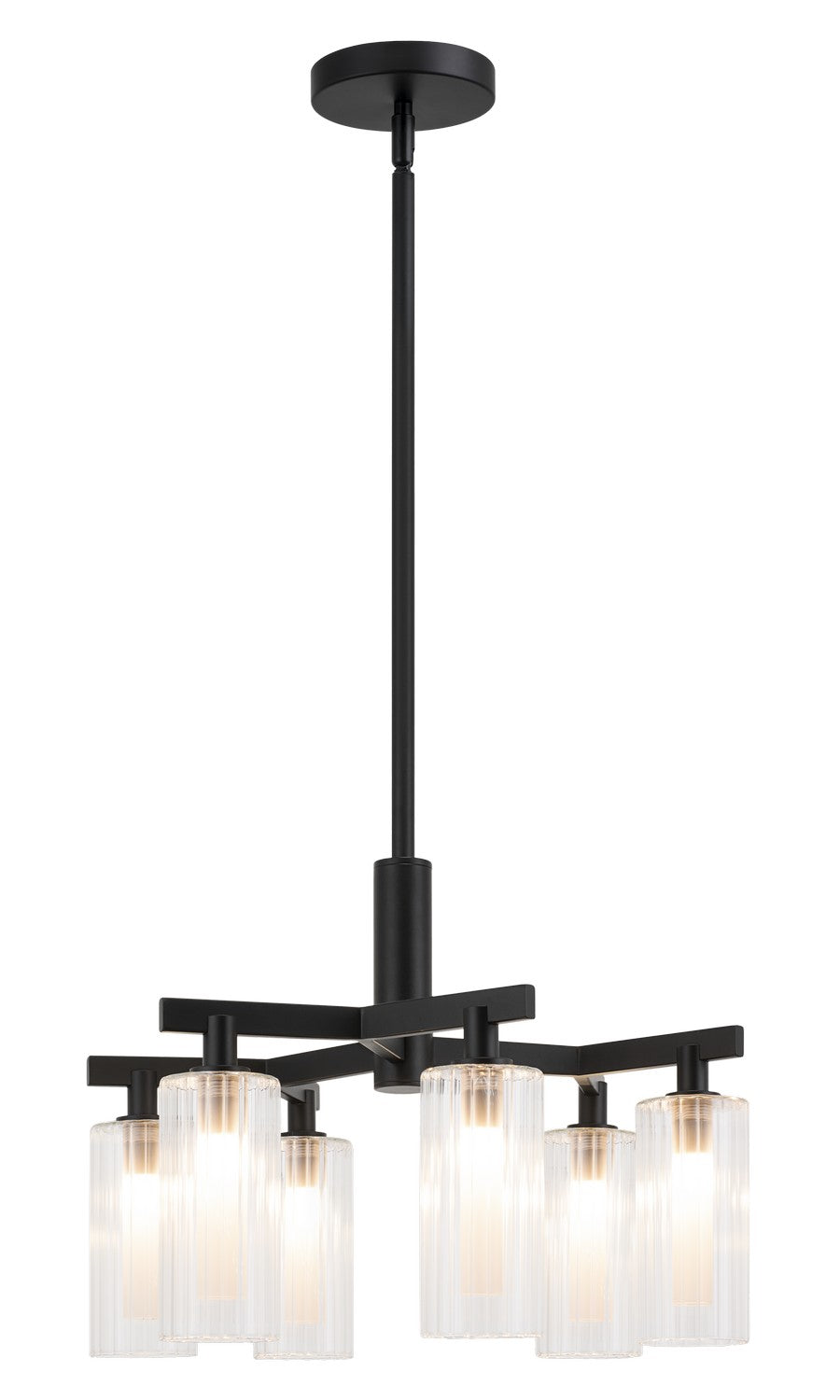 Kristof Six Light Chandelier in Black - available from The Lighting Shoppe, trusted by Canadian homeowners