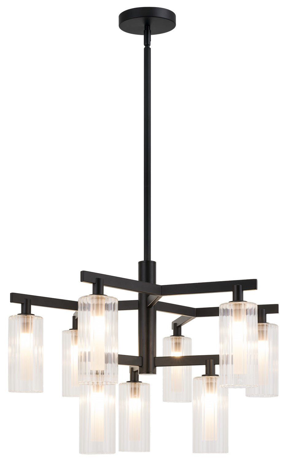 Kristof Nine Light Chandelier in Black - available from The Lighting Shoppe, trusted by Canadian homeowners