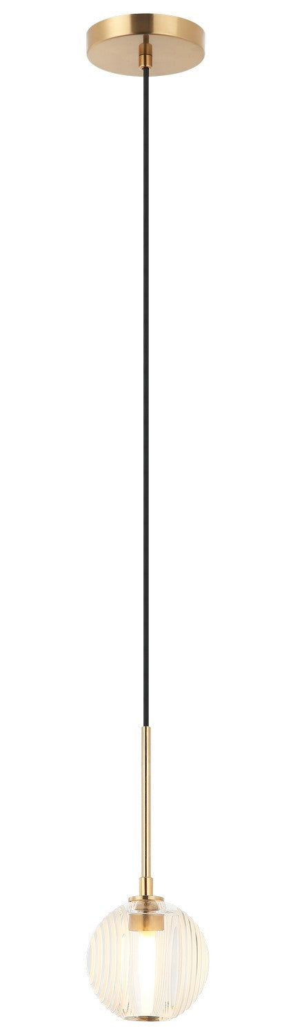 Jemyca One Light Pendant in Aged Gold Brass - available from The Lighting Shoppe, trusted by Canadian homeowners