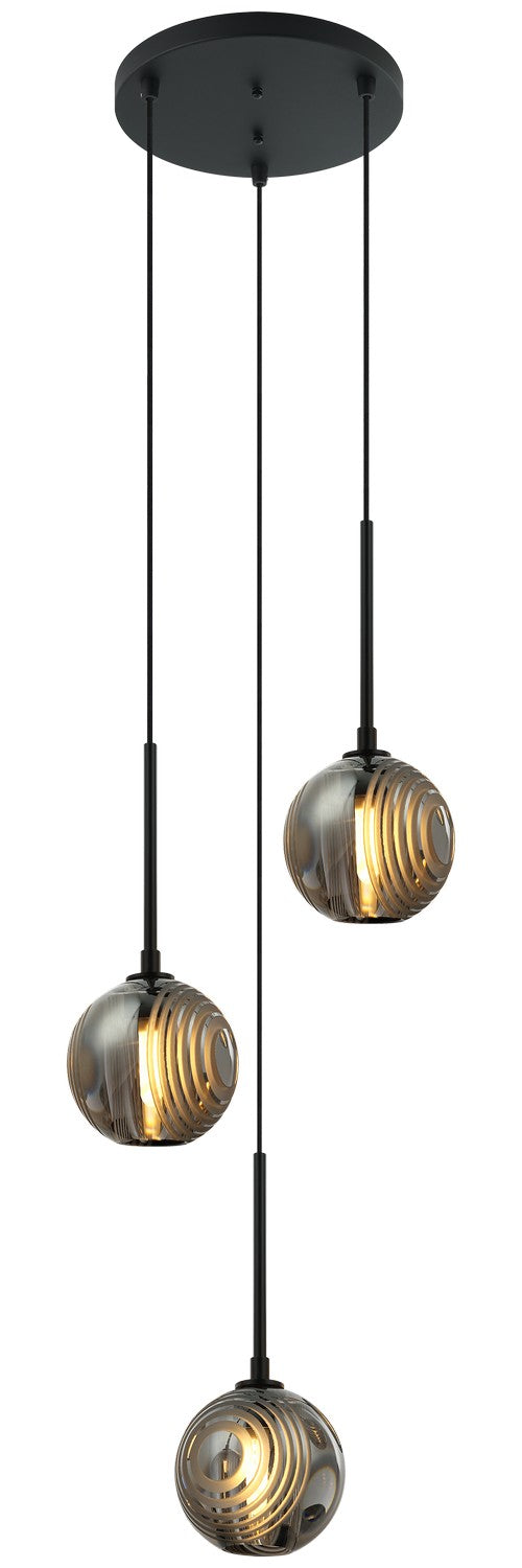 Jemyca Three Light Pendant in Matte Black - available from The Lighting Shoppe, trusted by Canadian homeowners