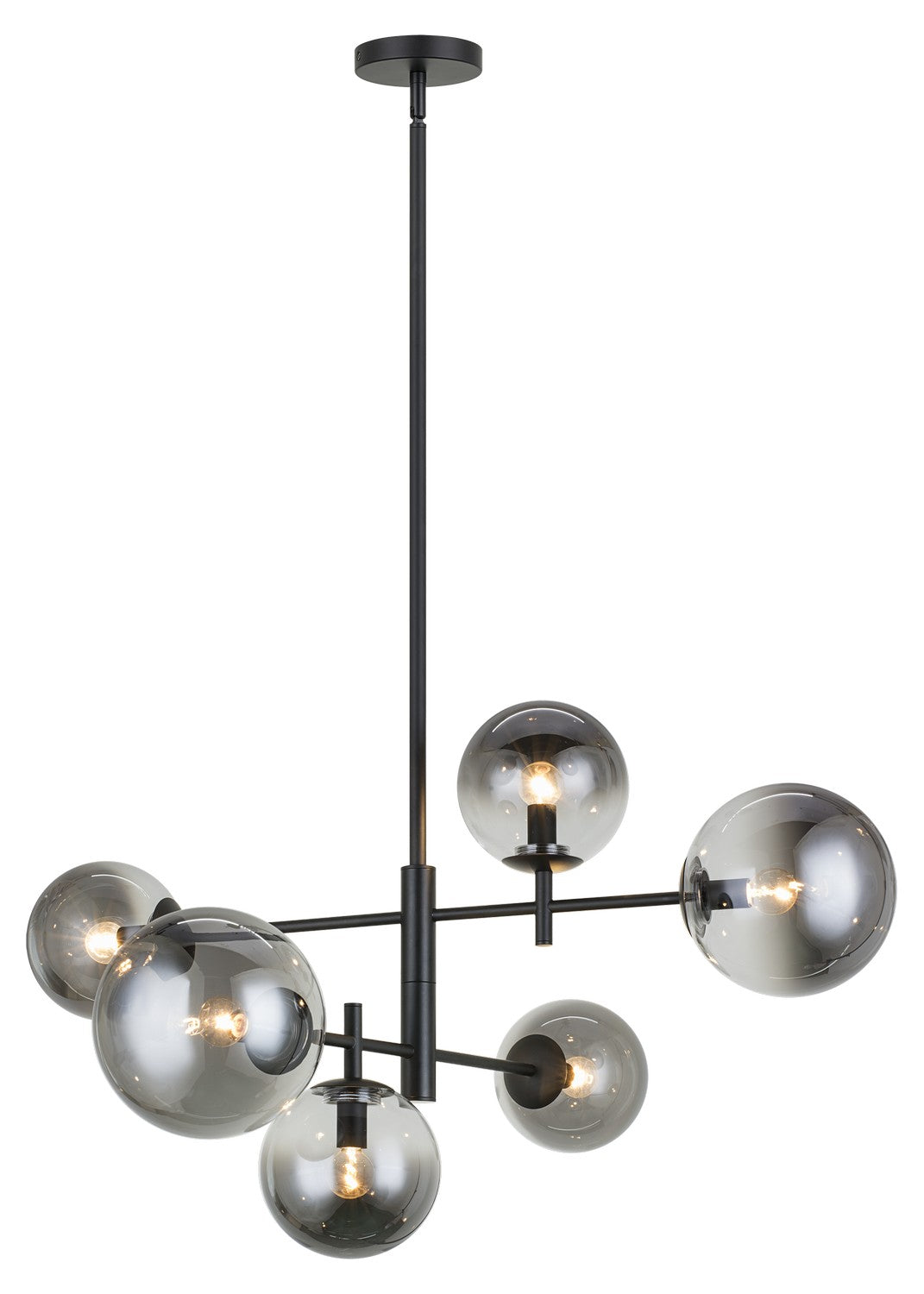 Averley Six Light Chandelier in Black - available from The Lighting Shoppe, trusted by Canadian homeowners