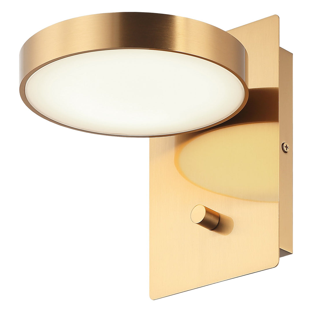 Azton LED Wall Sconce in Aged Gold Brass - available from The Lighting Shoppe, trusted by Canadian homeowners