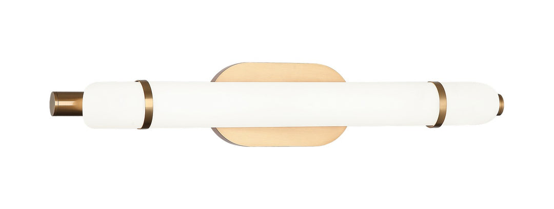 Finnegan LED Vanity in Aged Gold Brass - available from The Lighting Shoppe, trusted by Canadian homeowners