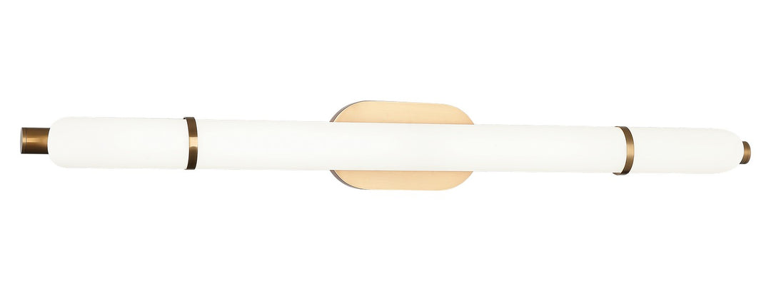 Finnegan LED Vanity in Aged Gold Brass - available from The Lighting Shoppe, trusted by Canadian homeowners