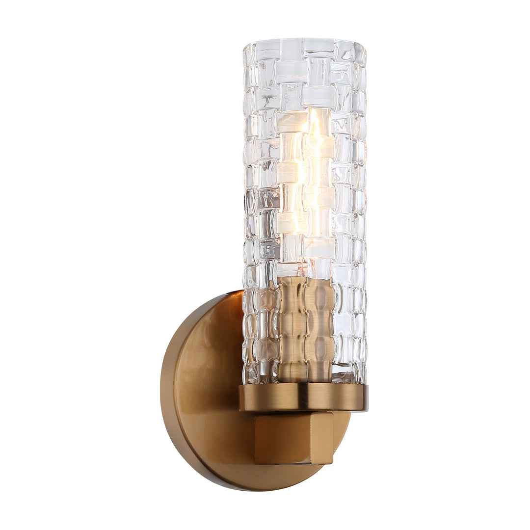 Weaver One Light Wall Sconce in Aged Gold Brass - available from The Lighting Shoppe, trusted by Canadian homeowners