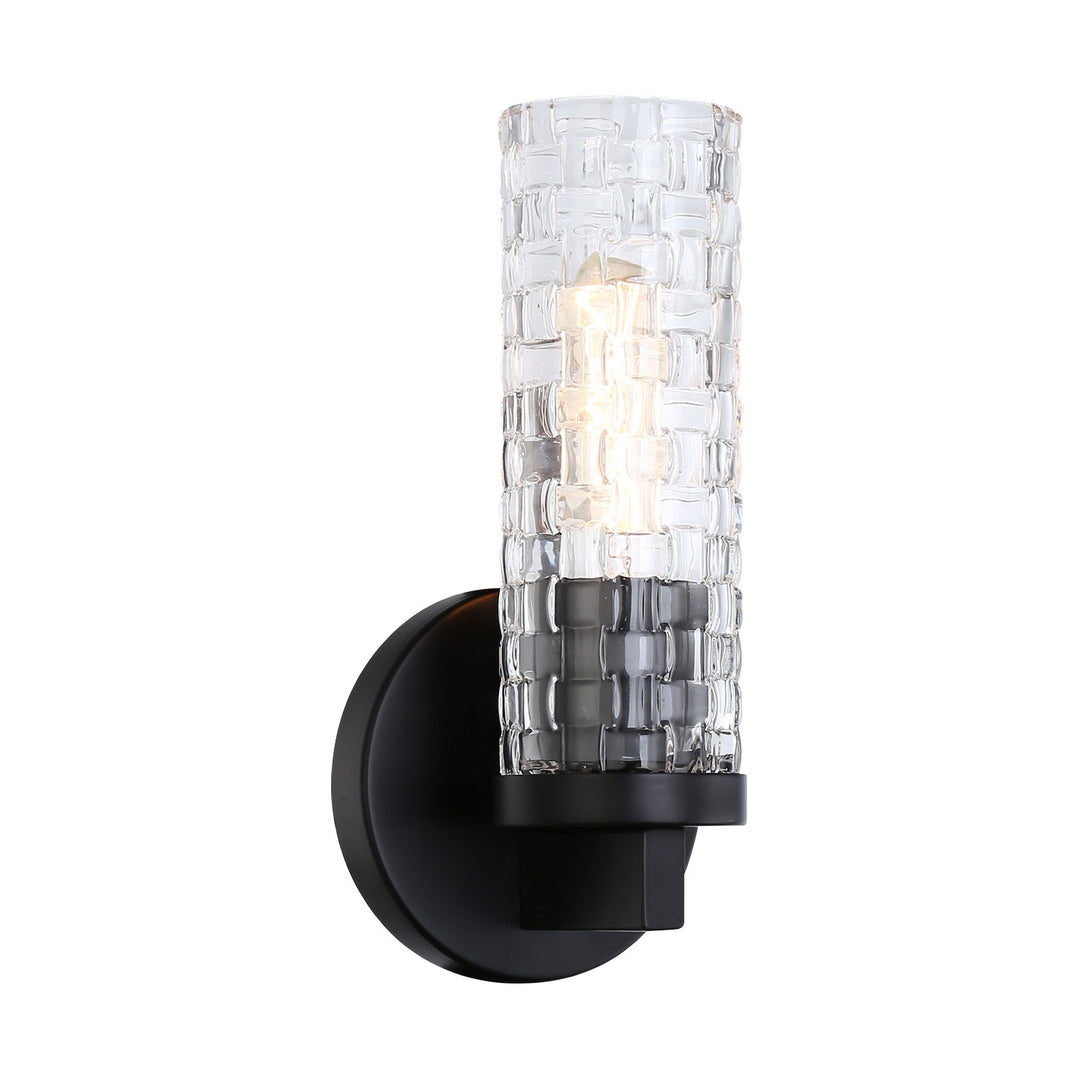 Weaver One Light Wall Sconce in Black - available from The Lighting Shoppe, trusted by Canadian homeowners