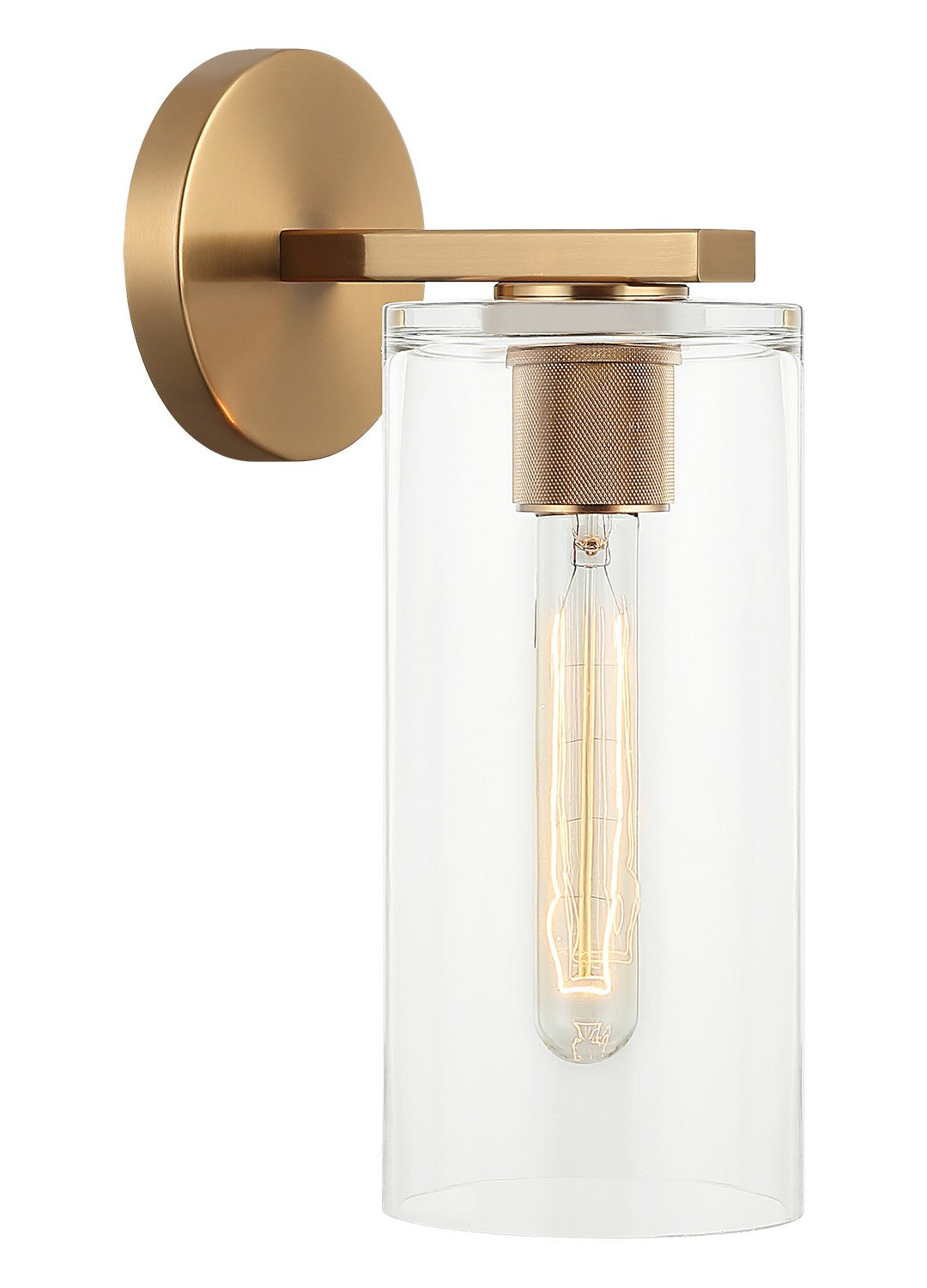 Lincoln One Light Wall Sconce in Aged Gold Brass - available from The Lighting Shoppe, trusted by Canadian homeowners