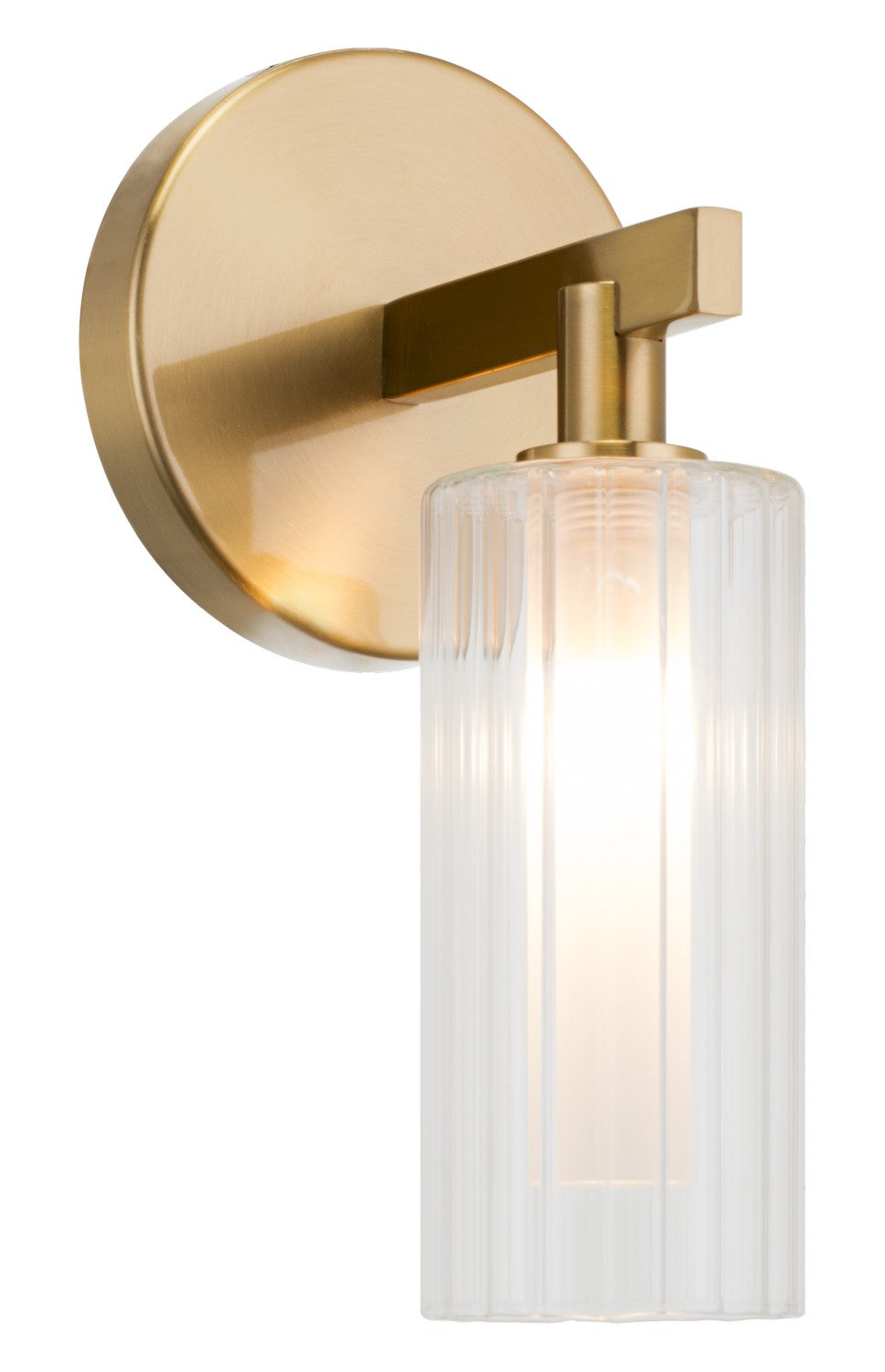 Kristof One Light Wall Sconce in Aged Gold Brass - available from The Lighting Shoppe, trusted by Canadian homeowners