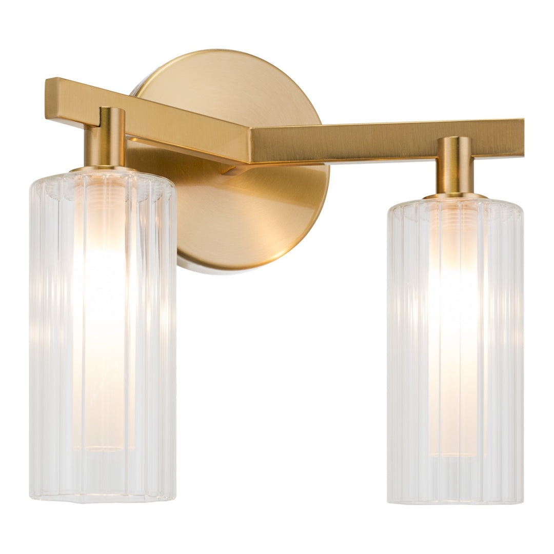 Kristof Two Light Wall Sconce in Aged Gold Brass - available from The Lighting Shoppe, trusted by Canadian homeowners