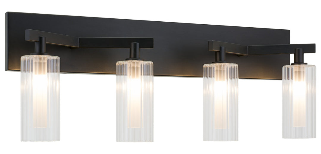 Kristof Four Light Wall Sconce in Black - available from The Lighting Shoppe, trusted by Canadian homeowners