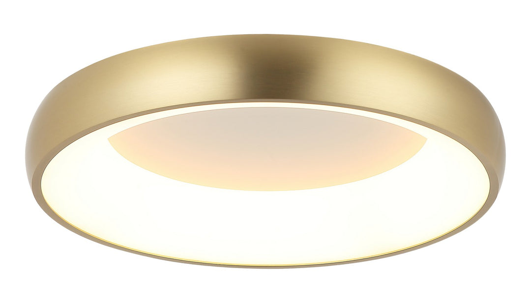 Maverick LED Flush Mount in Brushed Gold - available from The Lighting Shoppe, trusted by Canadian homeowners