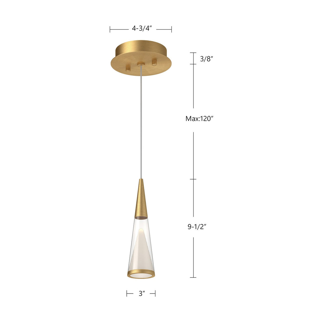Kuzco Canada - 402401BG-LED - LED Pendant - Malabar - Brushed Gold