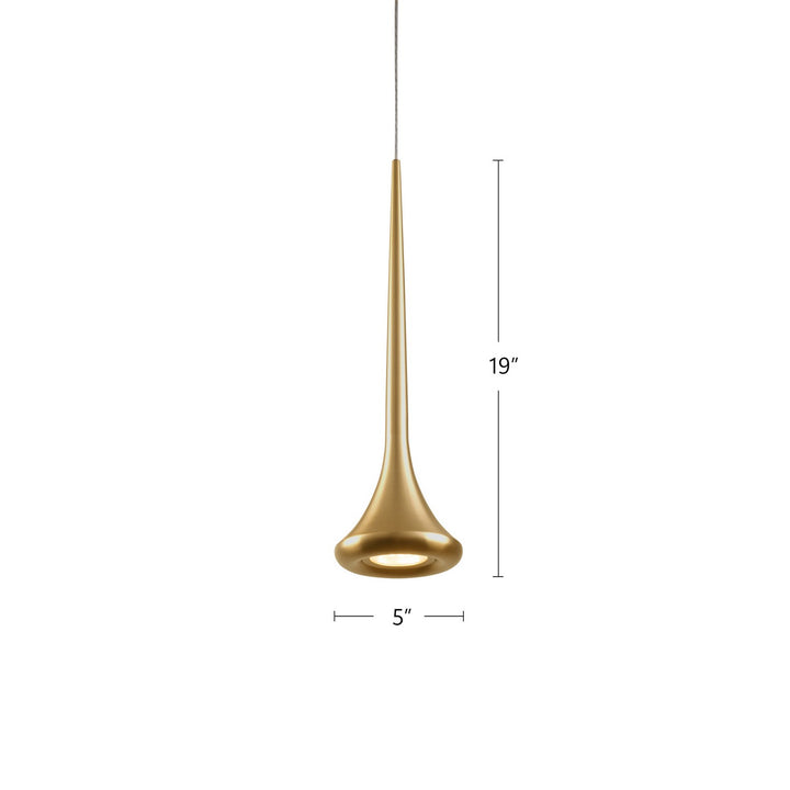 Kuzco Canada - 402601BG-LED - LED Pendant - Bach - Brushed Gold