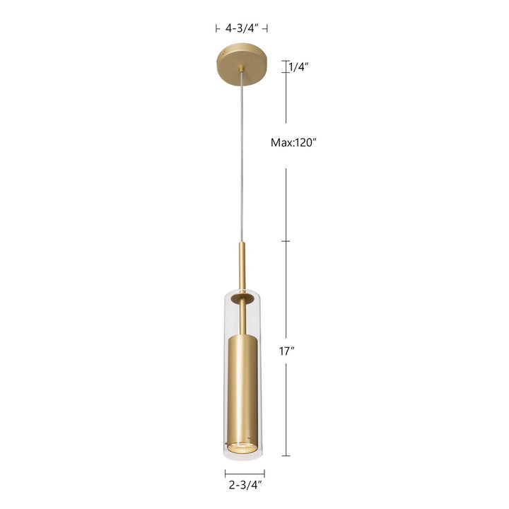 Kuzco Canada - 41411-BG - One Light Pendant - Jarvis - Brushed Gold