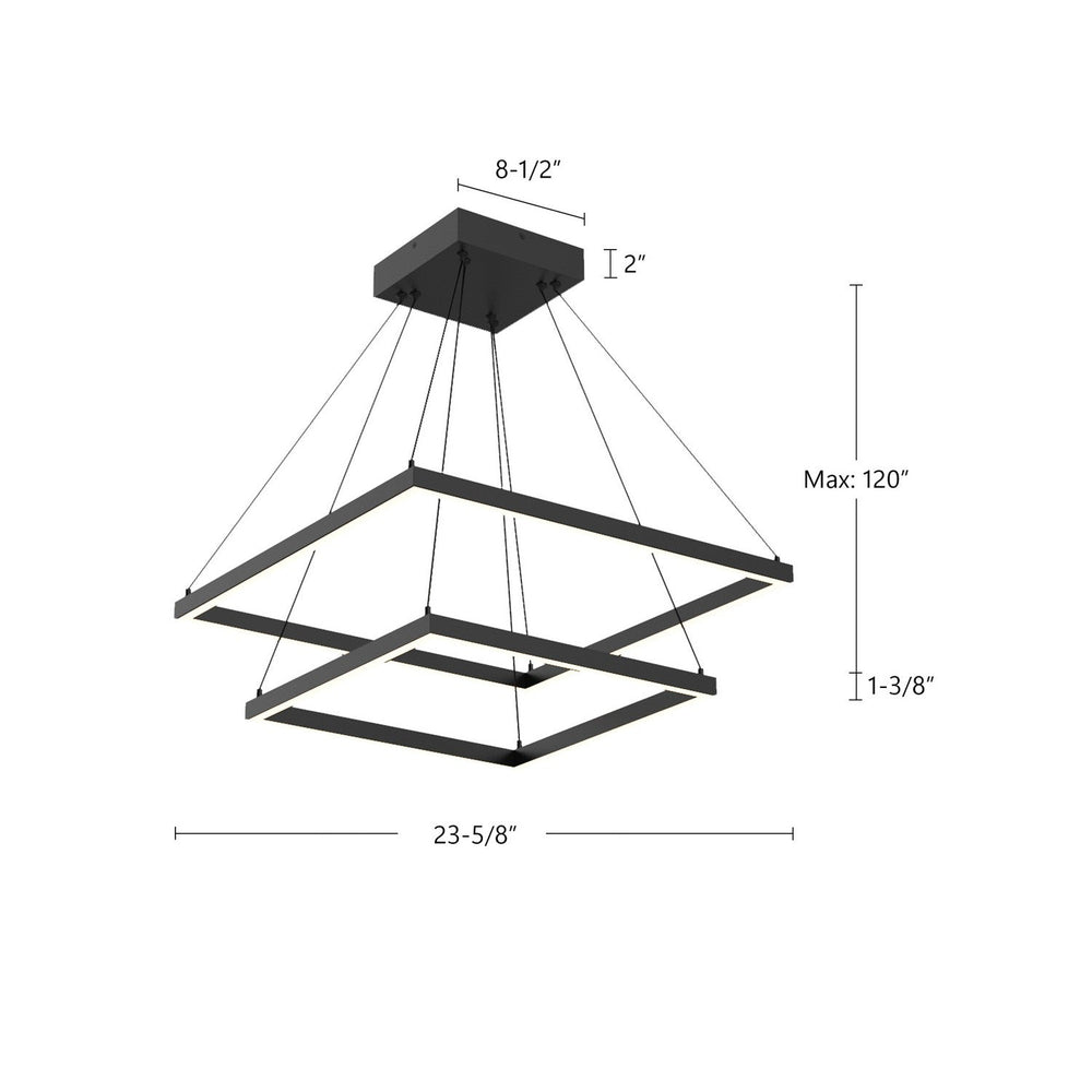 Kuzco Canada - CH88224-BK - LED Chandelier - Piazza - Black