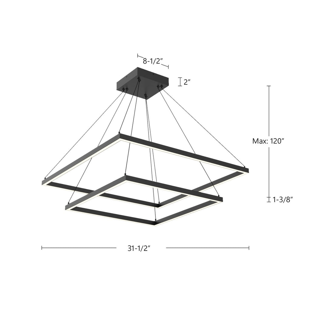 Kuzco Canada - CH88232-BK - LED Chandelier - Piazza - Black