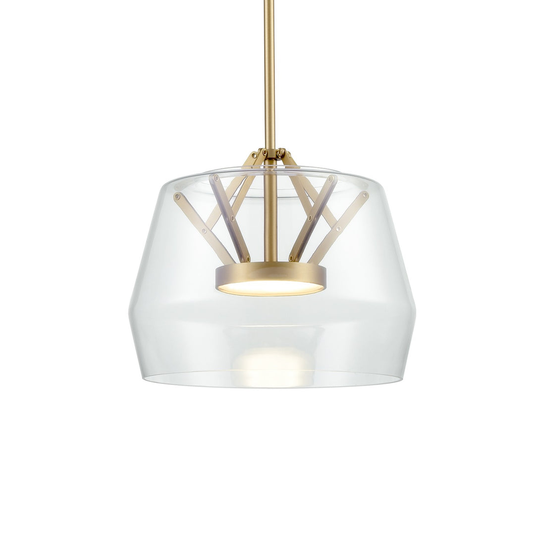 Deco LED Island Pendant in Clear/Brushed Gold - available from The Lighting Shoppe, trusted by Canadian homeowners