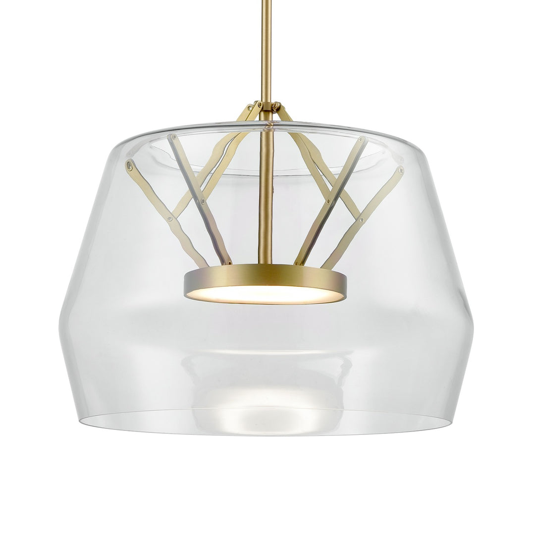 Deco LED Pendant in Clear/Brushed Gold - available from The Lighting Shoppe, trusted by Canadian homeowners