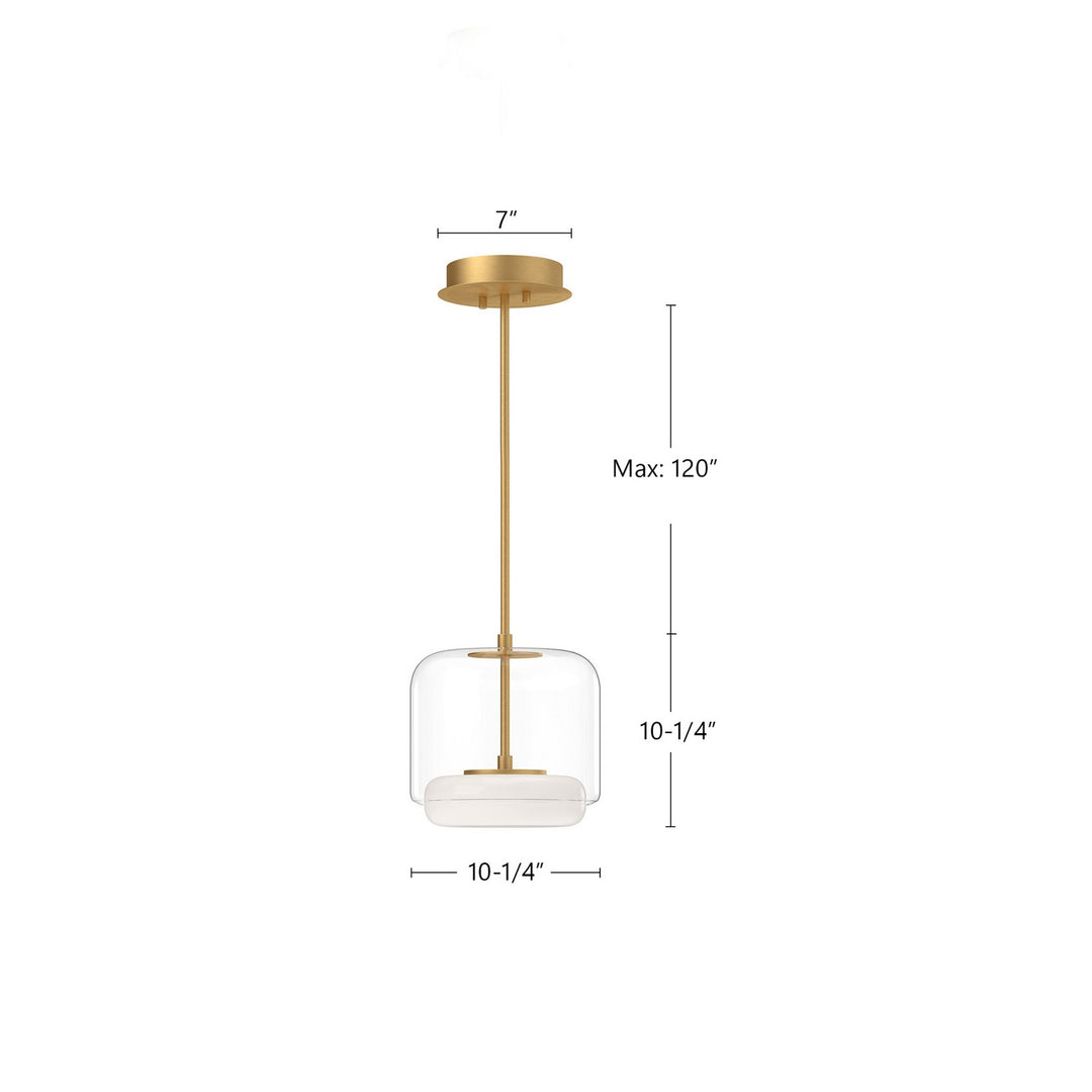 Kuzco Canada - PD70610-CL/BG - LED Pendant - Enkel - Clear/Brushed Gold