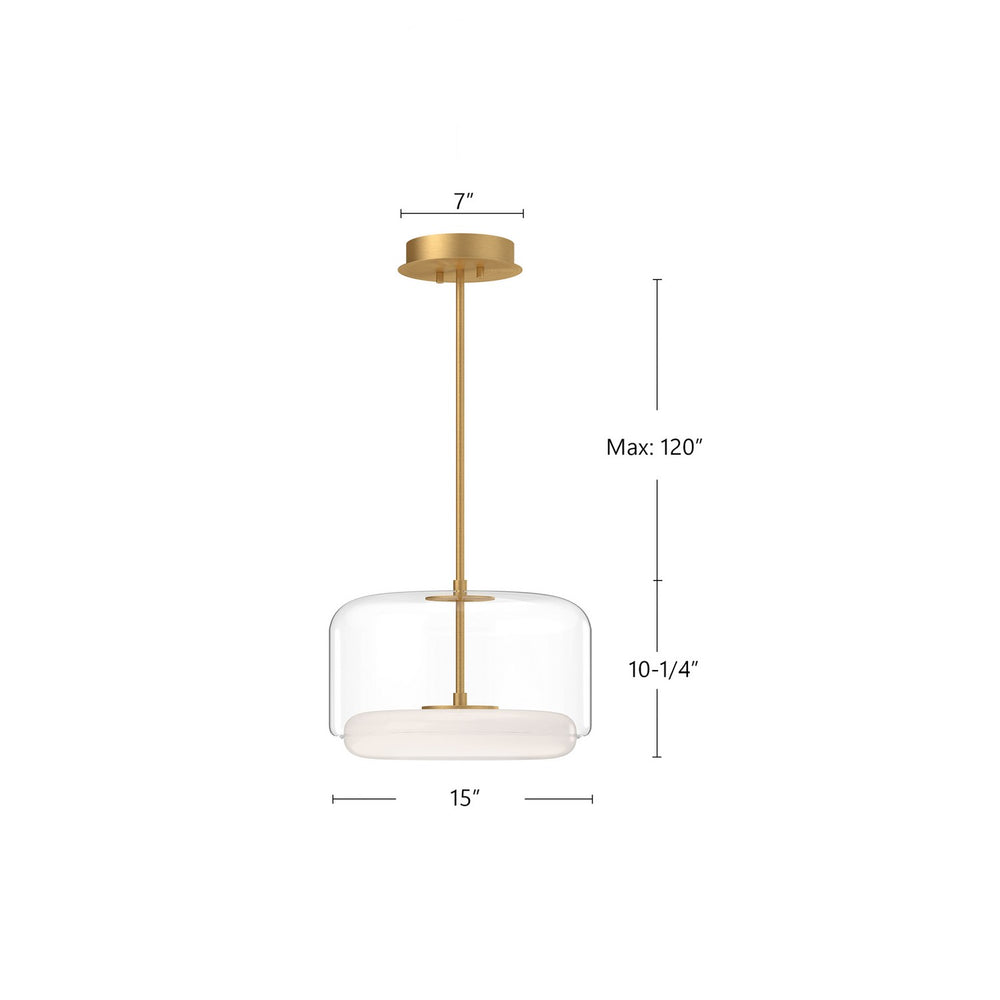 Kuzco Canada - PD70615-CL/BG - LED Pendant - Enkel - Clear/Brushed Gold