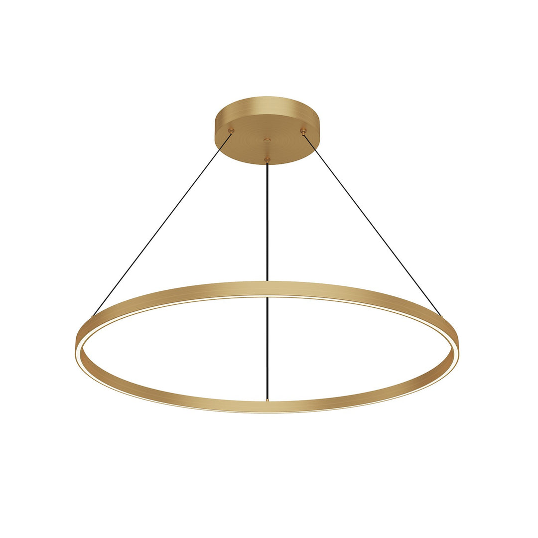 Cerchio LED Pendant in Brushed Gold - available from The Lighting Shoppe, trusted by Canadian homeowners
