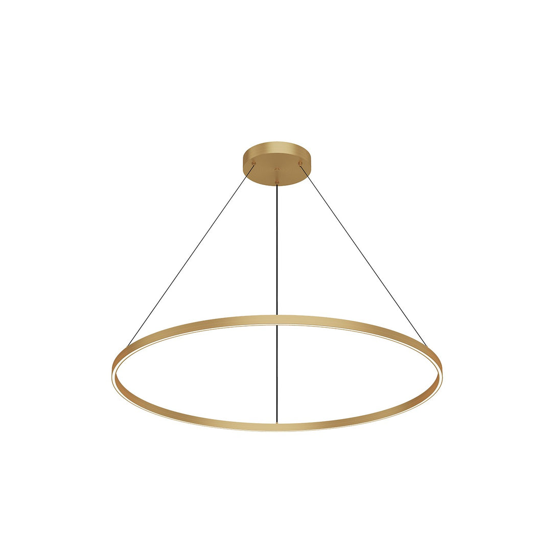 Cerchio LED Pendant in Brushed Gold - available from The Lighting Shoppe, trusted by Canadian homeowners