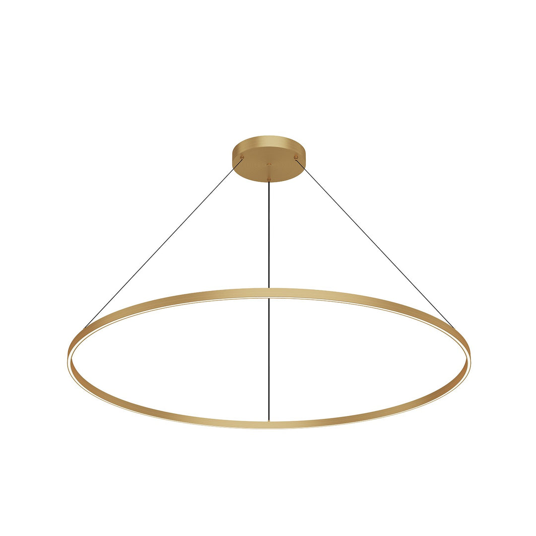 Cerchio LED Pendant in Brushed Gold - available from The Lighting Shoppe, trusted by Canadian homeowners