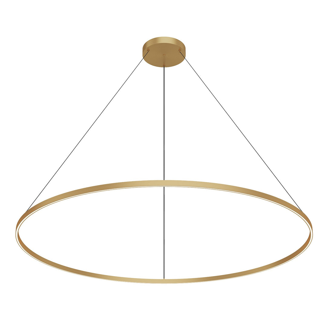 Cerchio LED Pendant in Brushed Gold - available from The Lighting Shoppe, trusted by Canadian homeowners
