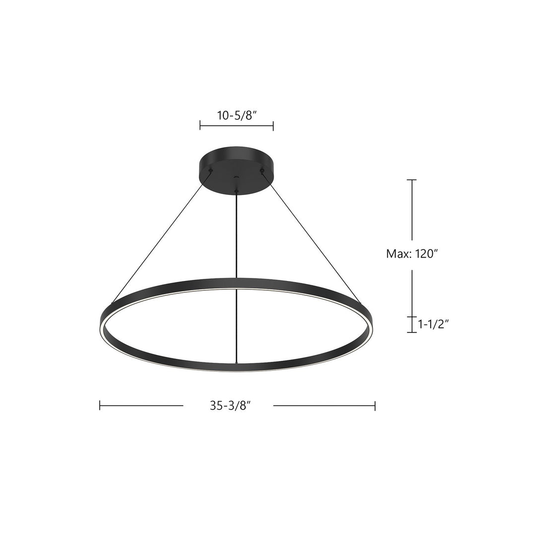 Kuzco Canada - PD87736-BK - LED Pendant - Cerchio - Black
