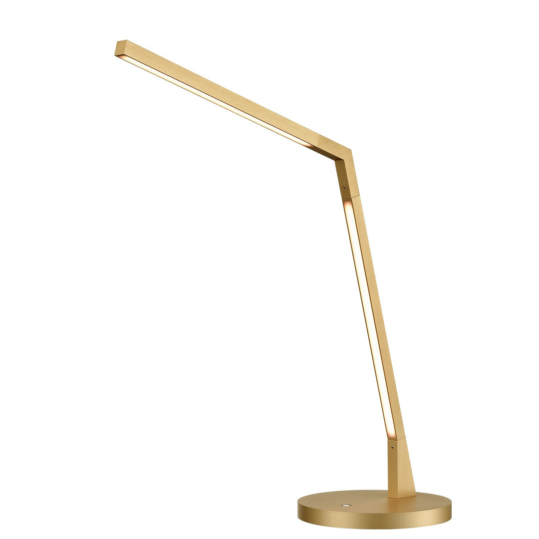 Miter LED Desk Lamp in Brushed Gold - available from The Lighting Shoppe, trusted by Canadian homeowners