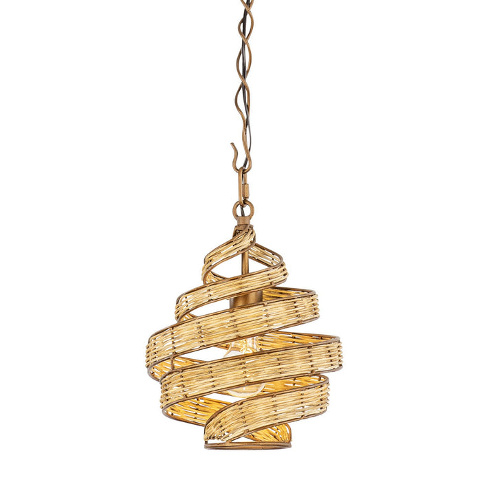 Flow One Light Pendant in Baguette/Natural Rattan - available from The Lighting Shoppe, trusted by Canadian homeowners