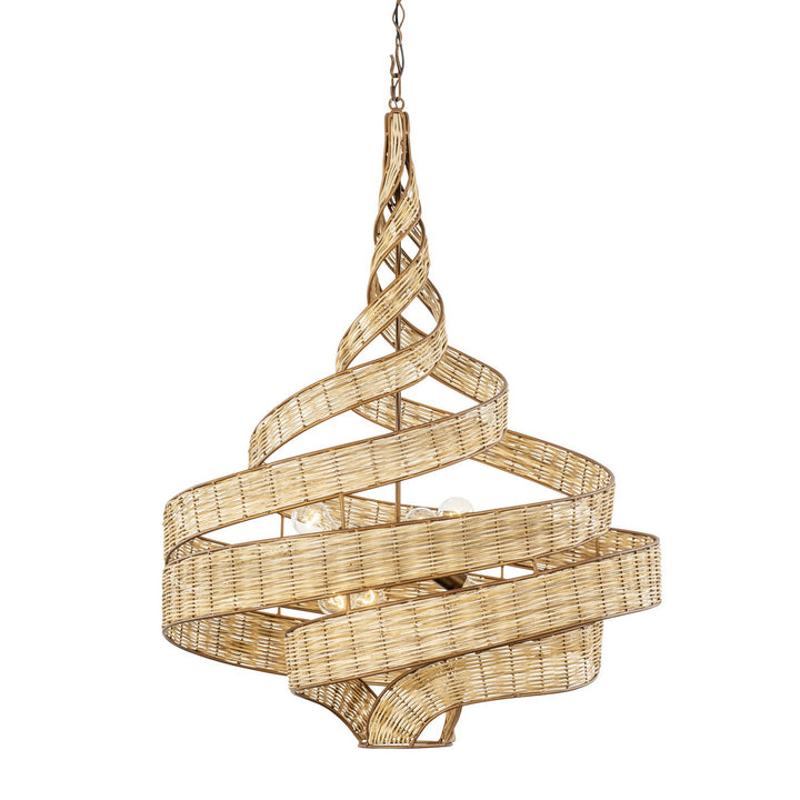 Flow Six Light Pendant in Baguette/Natural Rattan - available from The Lighting Shoppe, trusted by Canadian homeowners