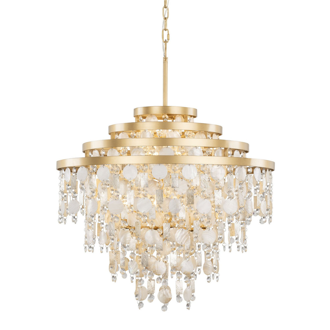 Kalani Ten Light Chandelier in French Gold - available from The Lighting Shoppe, trusted by Canadian homeowners