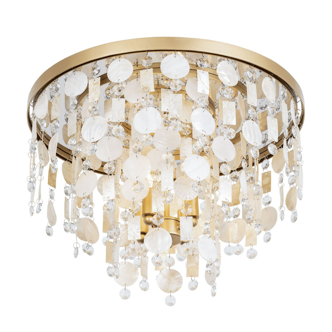 Kalani Four Light Semi-Flush Mount in French Gold - available from The Lighting Shoppe, trusted by Canadian homeowners