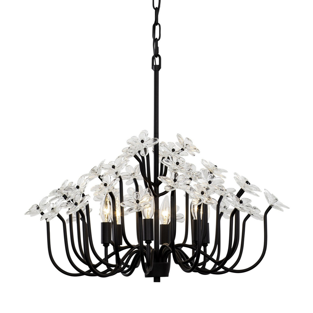 Wildflower Six Light Chandelier in Matte Black - available from The Lighting Shoppe, trusted by Canadian homeowners