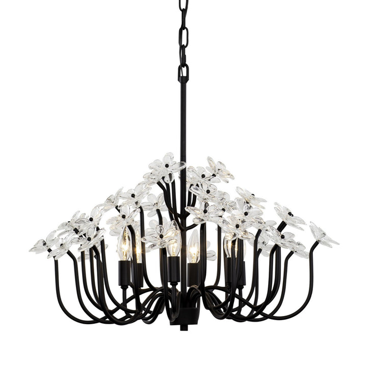 Wildflower Six Light Chandelier in Matte Black - available from The Lighting Shoppe, trusted by Canadian homeowners
