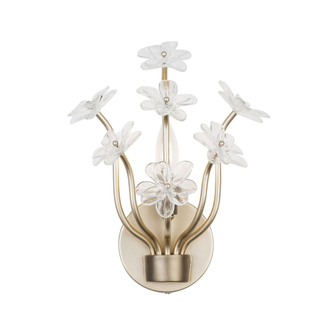 Wildflower One Light Wall Sconce in Gold Dust/Artifact - available from The Lighting Shoppe, trusted by Canadian homeowners