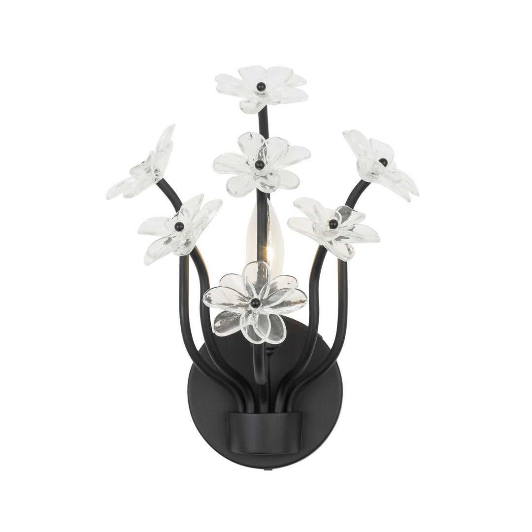 Wildflower One Light Wall Sconce in Matte Black - available from The Lighting Shoppe, trusted by Canadian homeowners