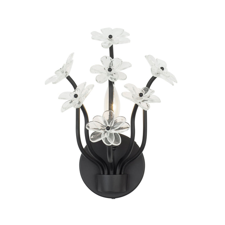 Wildflower One Light Wall Sconce in Matte Black - available from The Lighting Shoppe, trusted by Canadian homeowners