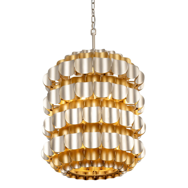 Swoon Six Light Foyer Pendant in Antique Gold/Gold Dust - available from The Lighting Shoppe, trusted by Canadian homeowners