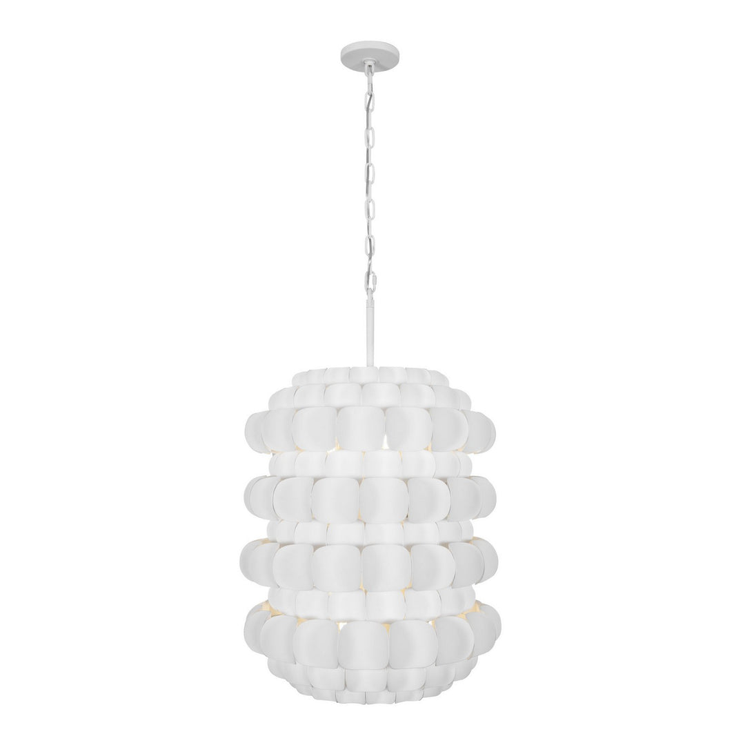 Varaluz - 382F06MW - Six Light Foyer Pendant - Swoon - Matte White