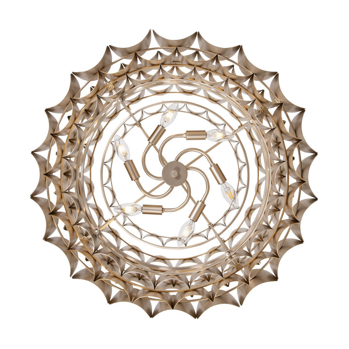 Varaluz - 382P06AGGD - Six Light Pendant - Swoon - Antique Gold/Gold Dust