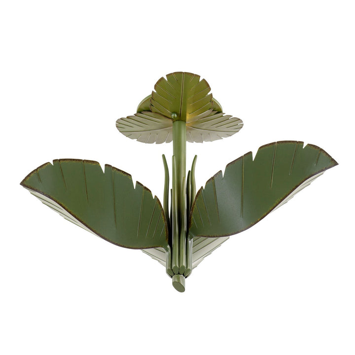 Banana Leaf Three Light Semi-Flush Mount in Banana Leaf - available from The Lighting Shoppe, trusted by Canadian homeowners