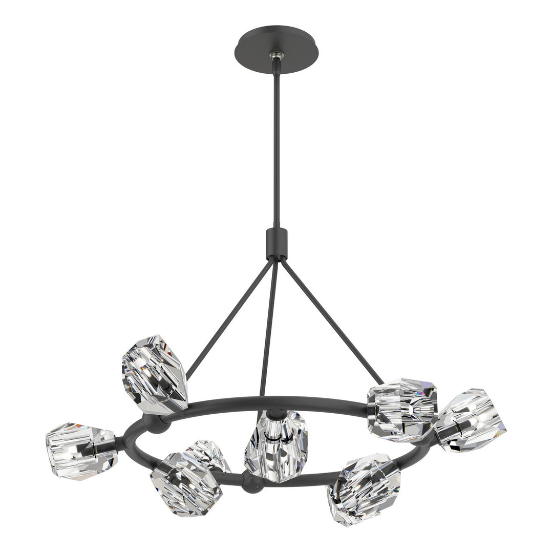 Hubbardton Forge Canada - 131067-SKT-MULT-10-CR - Nine Light Pendant - Gatsby - Black
