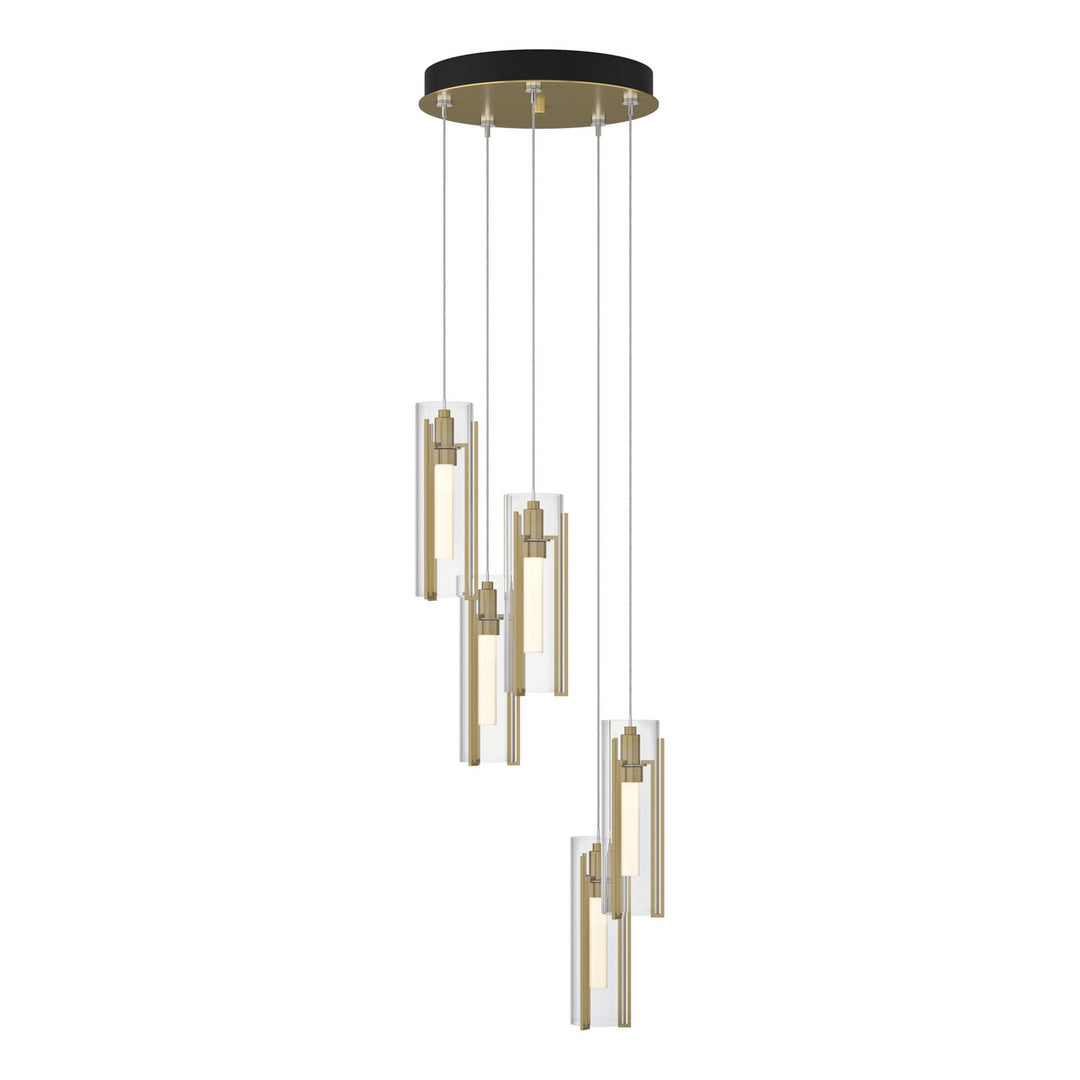 Hubbardton Forge Canada - 131124-SKT-STND-86-ZM0065 - LED Pendant - Exos Glass - Modern Brass