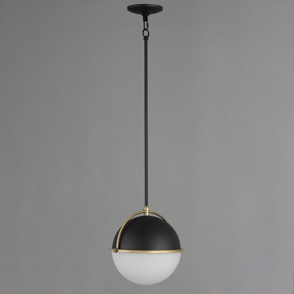Maxim - 12412SWBKWBR - One Light Pendant - Duke - Black/Weathered Brass
