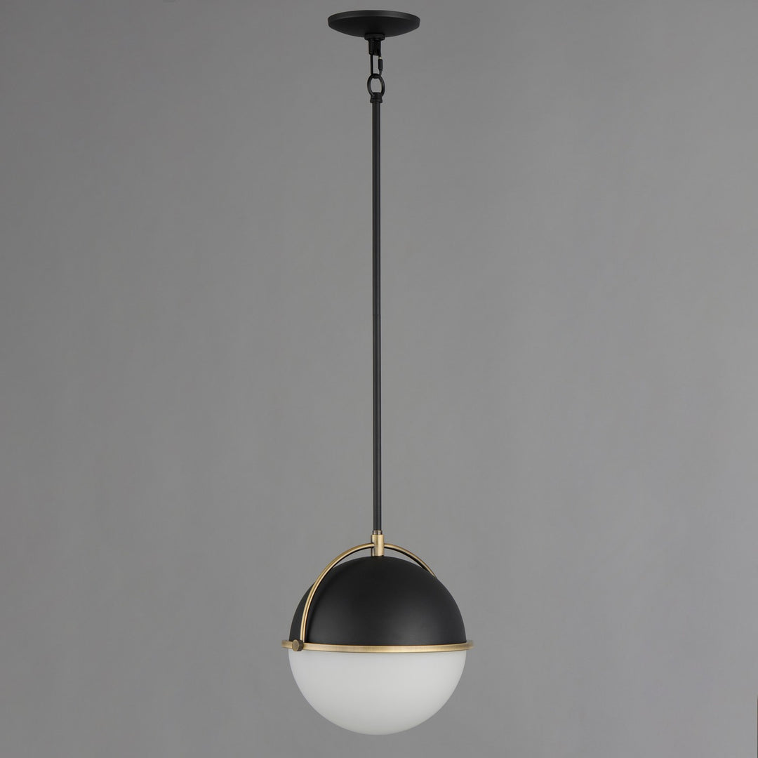 Maxim - 12412SWBKWBR - One Light Pendant - Duke - Black/Weathered Brass