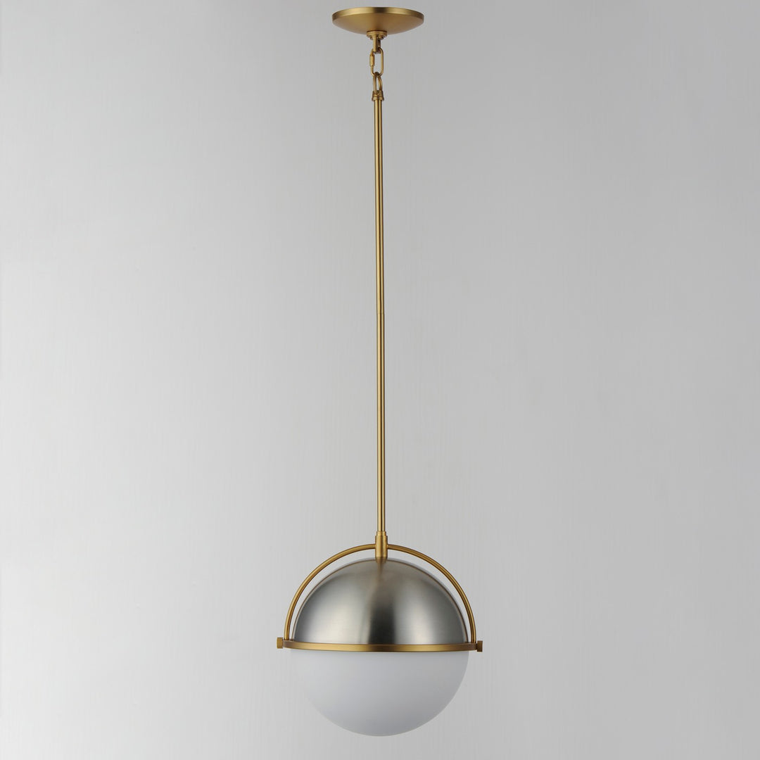 Maxim - 12412SWSNSBR - One Light Pendant - Duke - Satin Nickel / Satin Brass