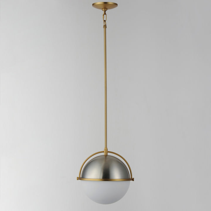 Maxim - 12412SWSNSBR - One Light Pendant - Duke - Satin Nickel / Satin Brass